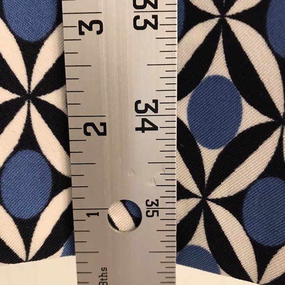 AB Studio Blue Geometric Print Sleeveless Sheath Dress Size 8 - Picture 9 of 9